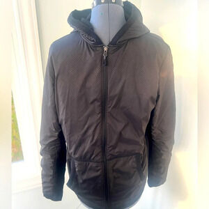 Marc Anthony Sz M Men’s Zip Up Performance Jacket. Diamond Pattern Jersey back